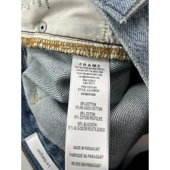 Frame Womens Size 29 Denim Le Garcon Unmatched Straight Jeans 34"Wx27"Ins. NEW - Picture 9 of 12